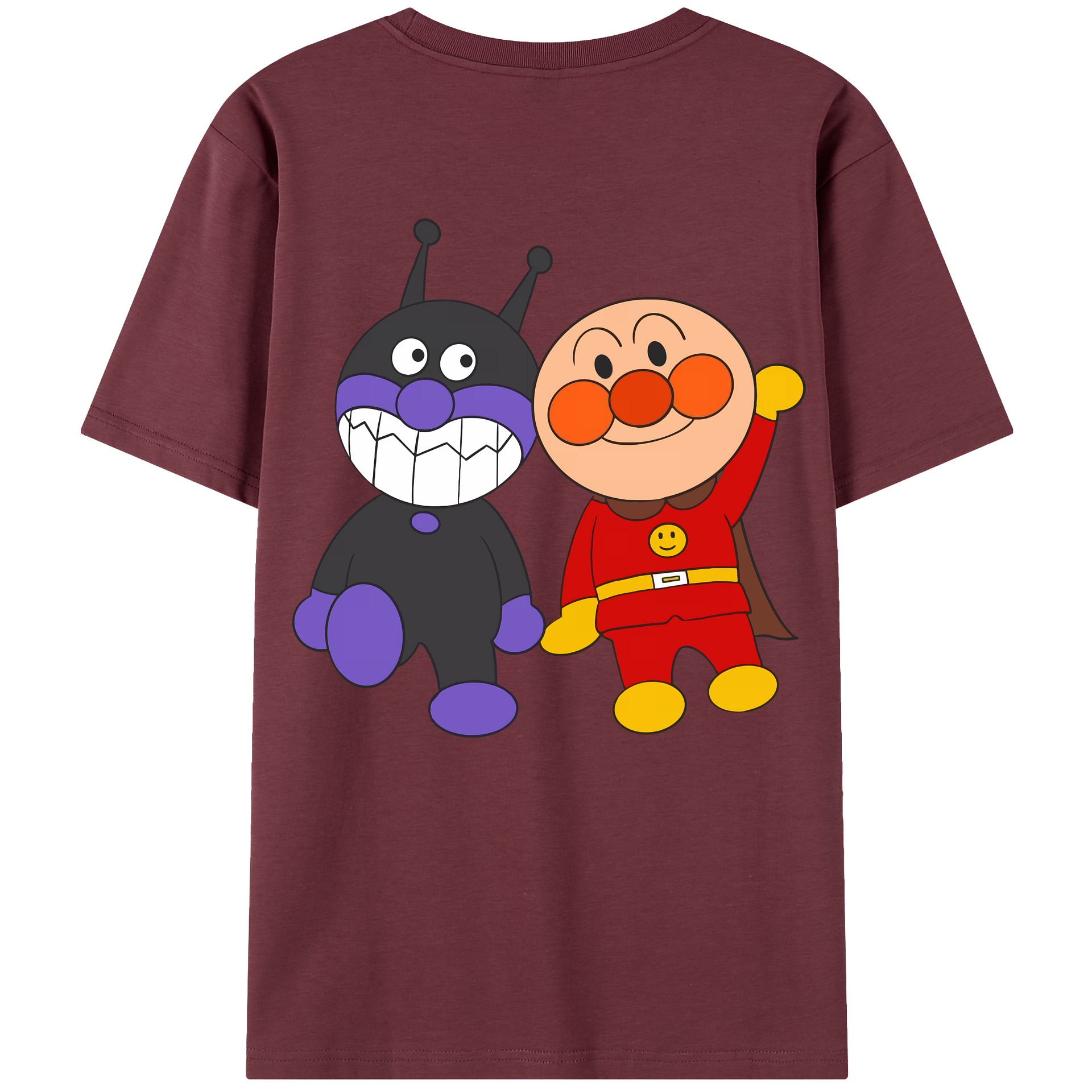 （画像用） アンパンマン Anpanman 綿100％半袖Tシャツ（背面プリント）